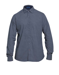 D555 Ayton Long Sleeve Diamond Print Shirt Navy