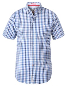D555 Rowling Gingham Check Shirt Blue