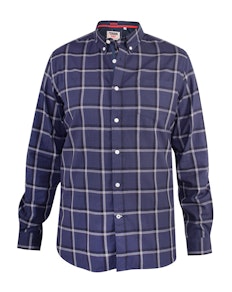 D555 Townsville Check Button Down Collar Shirt Navy