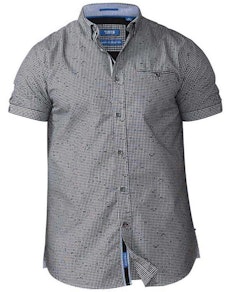 D555 Skyler Micro Gingham Print Shirt Navy