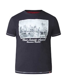 D555 Jayden Printed Applique T-Shirt Black