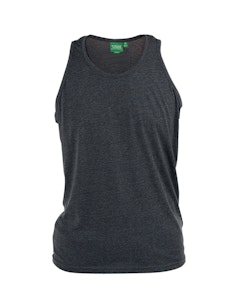 D555 Pure Cotton Muscle Vest Charcoal