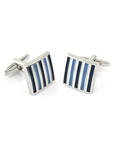 Sophos Blue Stripe Square Cufflinks