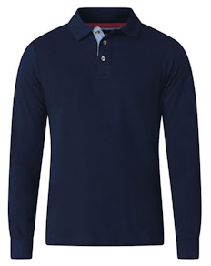 D555 Darvin Long Sleeve Polo Navy