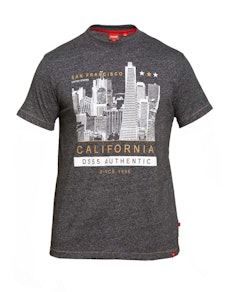 D555 Paterson Printed T-Shirt Black Twist