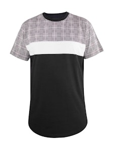 D555 Vista Cut and Sew T-Shirt Grey Check