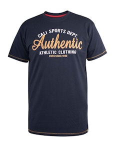 D555 Jasper Authentic Printed T-Shirt Navy
