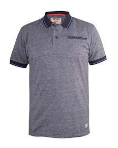 D555 Albany Polo Shirt With Chest Pocket Denim Marl