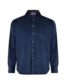 KAM Long Sleeve Corduroy Shirt Navy