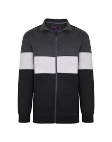 KAM Cut & Sew Zip Sweatshirt Charocal