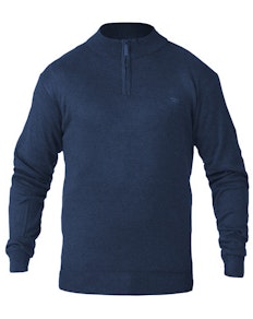 D555 Chuck Plain Zip Sweater Navy