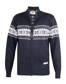 D555 Campbell Full Zip Sweater Navy