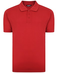 Bigdude Plain Polo Shirt Paper Red Tall