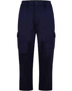 Bigdude Elasticated Waist Cargo Trousers Navy
