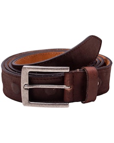 Jackson Embossed Leather Belt Brown