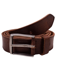 Jacob Used Look Leather Belt Light Brown