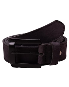 Liam Plain Black Leather Belt