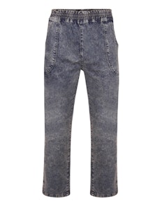 Bigdude Acid Wash Elasticated Waist Stretch Jeans Antique