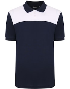 Bigdude Colour Block Polo Shirt Navy