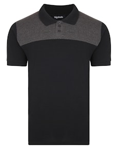 Bigdude Colour Block Polo Shirt Black