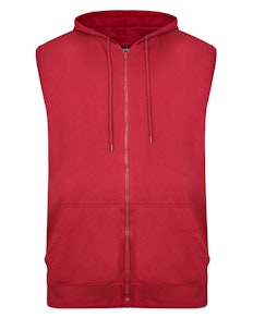 Bigdude Loop Back Sleeveless Hoody Burgundy