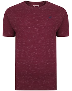 Bigdude Inkjet Marl T-Shirt Burgundy