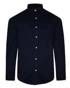Bigdude Fine Twill Long Sleeve Shirt Navy