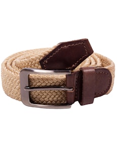 Robbie Stretch Braided Belt Cream