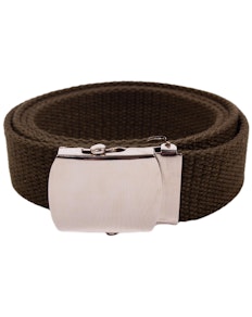 Eddie Woven Canvas Belt Green