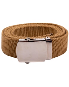 Eddie Woven Canvas Belt Sand