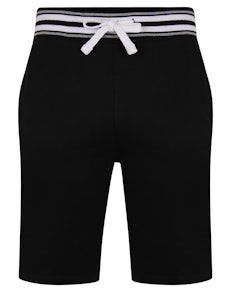 Bigdude Contrast Stripe Waistband Shorts Black