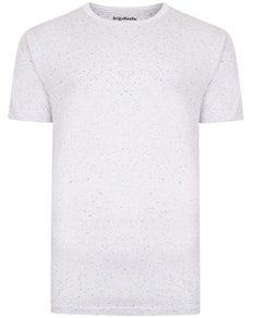Bigdude Speckled Marl T-Shirt White Tall
