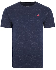 Bigdude Inkjet Marl T-Shirt Navy Tall