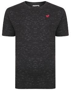 Bigdude Inkjet Marl T-Shirt Black