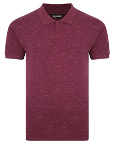 Bigdude Inkjet Marl Polo Shirt Burgundy