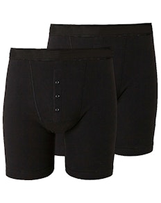 Bigdude 2 Pack Boxer Shorts Black