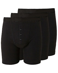 Bigdude 3 Pack Boxer Shorts Black