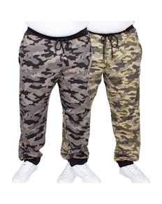 Bigdude Camouflage Joggers Twin Pack Grey/Khaki