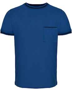 Bigdude Contrast Edge T-Shirt Royal Blue Tall