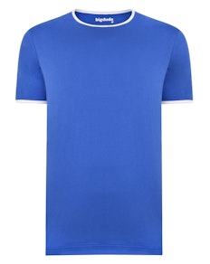 Bigdude Contrast Ringer T-Shirt Royal Blue Tall
