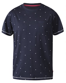 D555 Forbes Umbrella Printed T-Shirt Navy