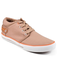 Front Reef Canvas Lace Up Trainers Tan