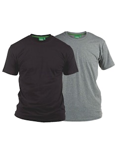 D555 Fenton Grey and Black Multipack T-Shirts