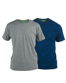 D555 Fenton Grey and Navy Multipack T-Shirts