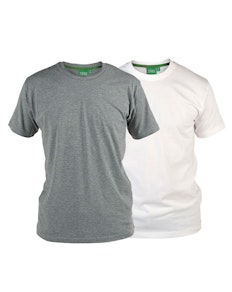 D555 Fenton Grey and White Multipack T-Shirts