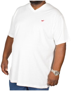 Bigdude Signature V-Neck T-Shirt Off White