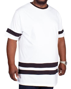 Bigdude Contrast Stripe T-Shirt White