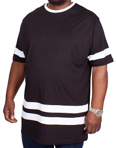 Bigdude Contrast Stripe T-Shirt Black
