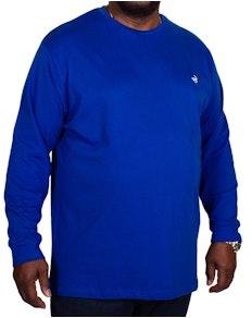 Bigdude Long Sleeve Crew Neck T-Shirt Royal Blue