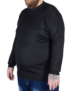 D555 Medwin Plain Crew Neck Sweater Black